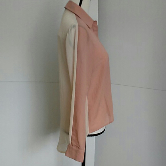 🌹 SPARKLE & FADE | Two-Tone Sheer Blouse Size S - Picture 3 of 7